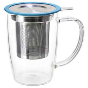 Tall Glass Mug with infuser basket